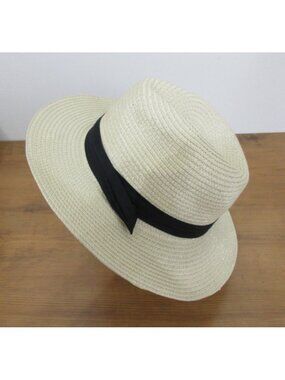 Men Women Straw Panama Hat Fedora Sun Cap Wide 3" Brim Summer Lightweight Beach